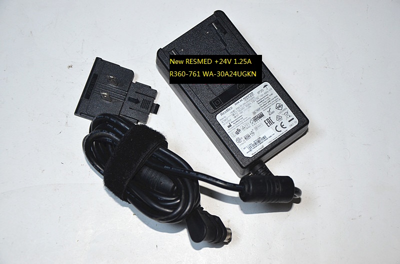 New RESMED WA-30A24UGKN +24V 1.25A AC/DC ADAPTER R360-761 POWER SUPPLY